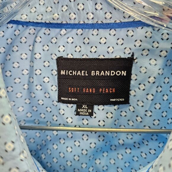 Michael Brandon Blue Button Down Shirt Size XL - Picture 5 of 9